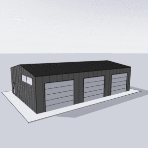 Large 30x50 garage kit with all components and instructions
