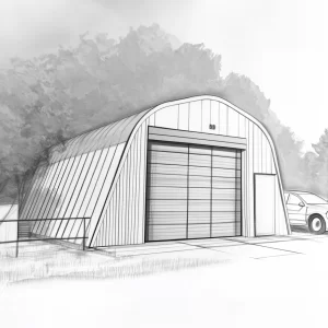 50 x 100 Peaked Dome Quonset Hut