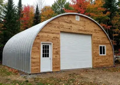 20 x 40 Arched Straight Quonset With Wood Finishes in Kelowna, British Columbia