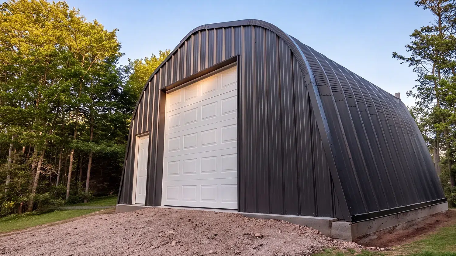 20×20 Peaked Dome Quonset Red Deer Alberta 20x20 peaked dome Quonset steel building in Red Deer Alberta