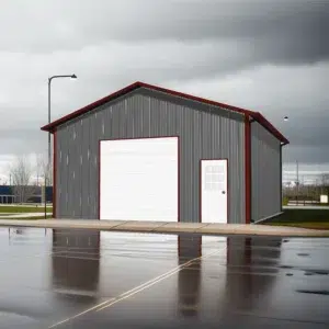 24x24 C-Channel prefab garage kit with steel construction