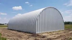 40 x 50 arched Quonset steel building in Charlottetown PEI