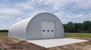 40x50 arched steel Quonset building in Charlottetown, durable metal garage.