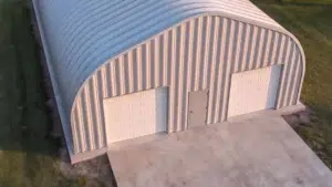 40x50 peaked straight Quonset steel building in Newfoundland