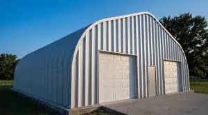 40x50 peaked straight Quonset steel building in Corner Brook