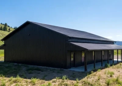 60x84 steel fabrication shop with rear covered porch in Brantford